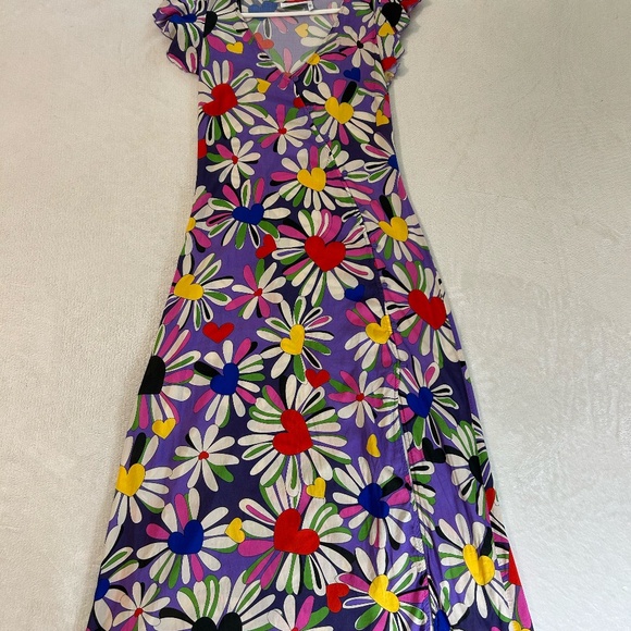 Weekday Joanne printed midi mesh dress size 6 - Picture 2 of 5